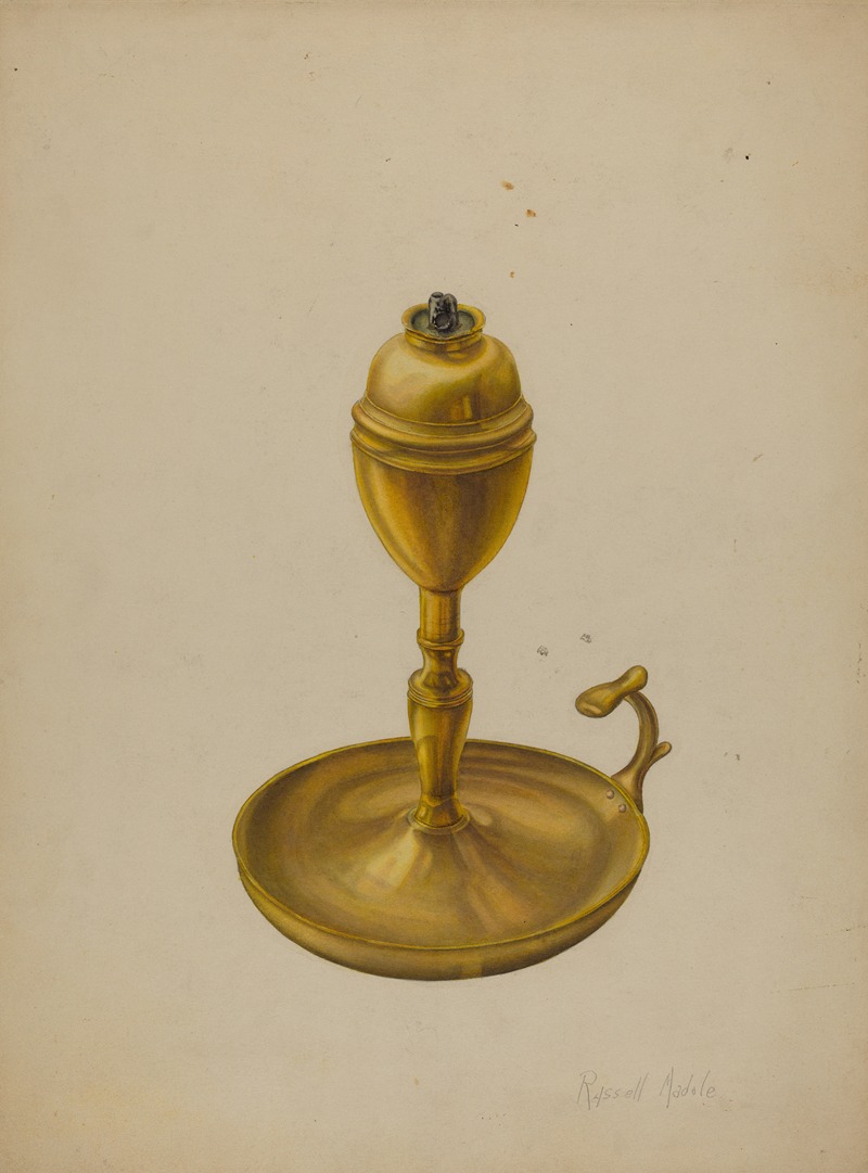 Russell Madole - Brass Oil Lamp