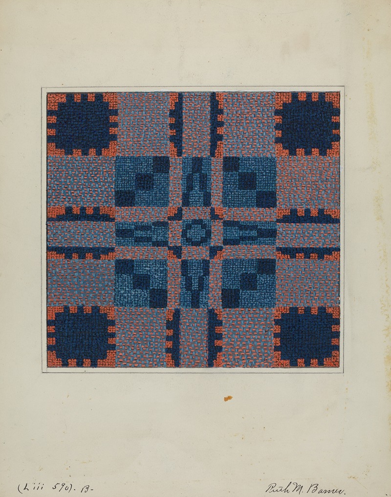 Ruth M. Barnes - Coverlet (Reverse Side)