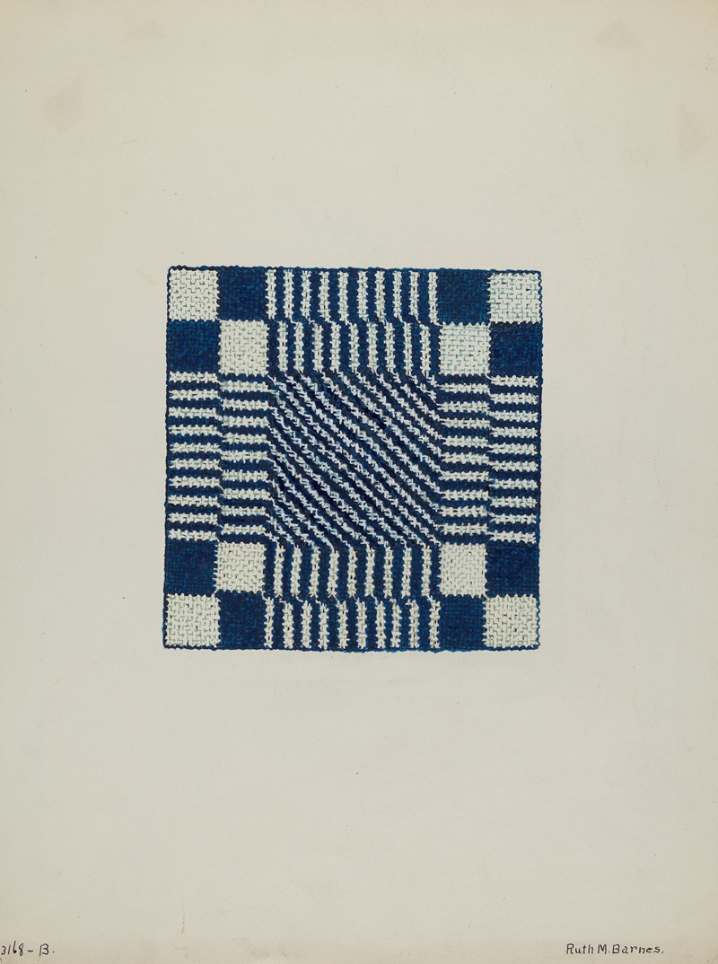 Ruth M. Barnes - Coverlet (Section of)