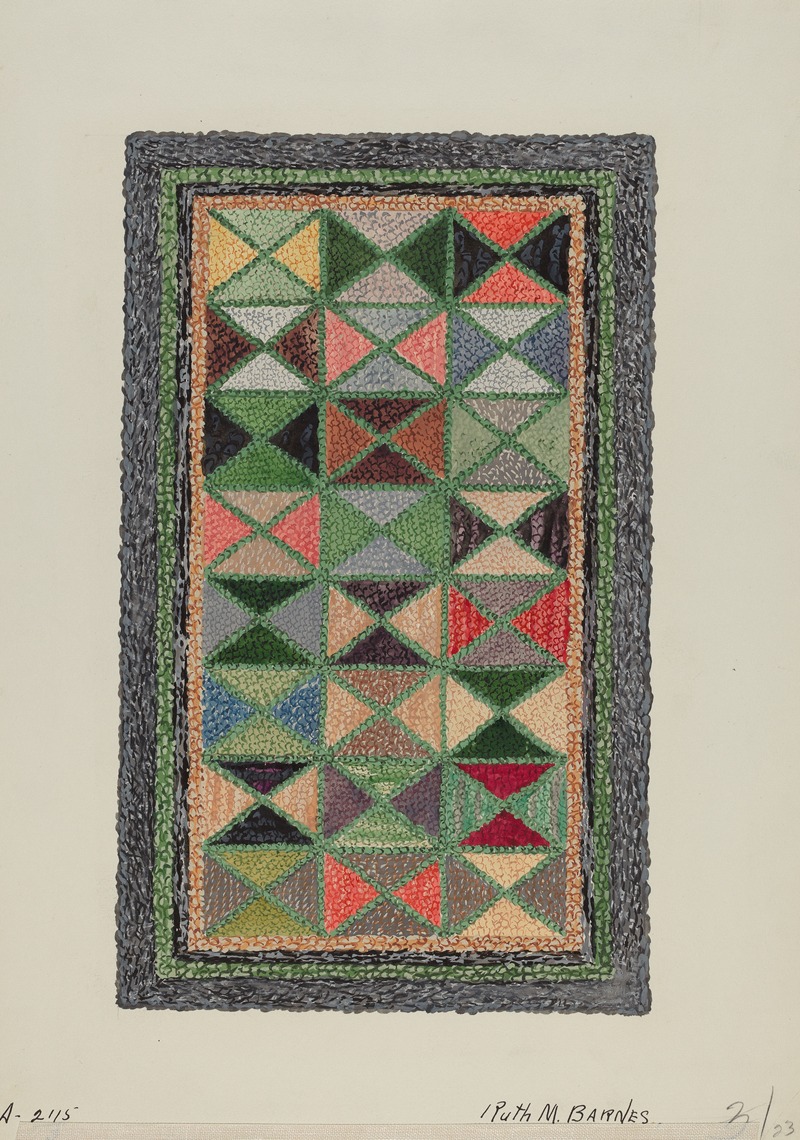 Ruth M. Barnes - Hooked Rug