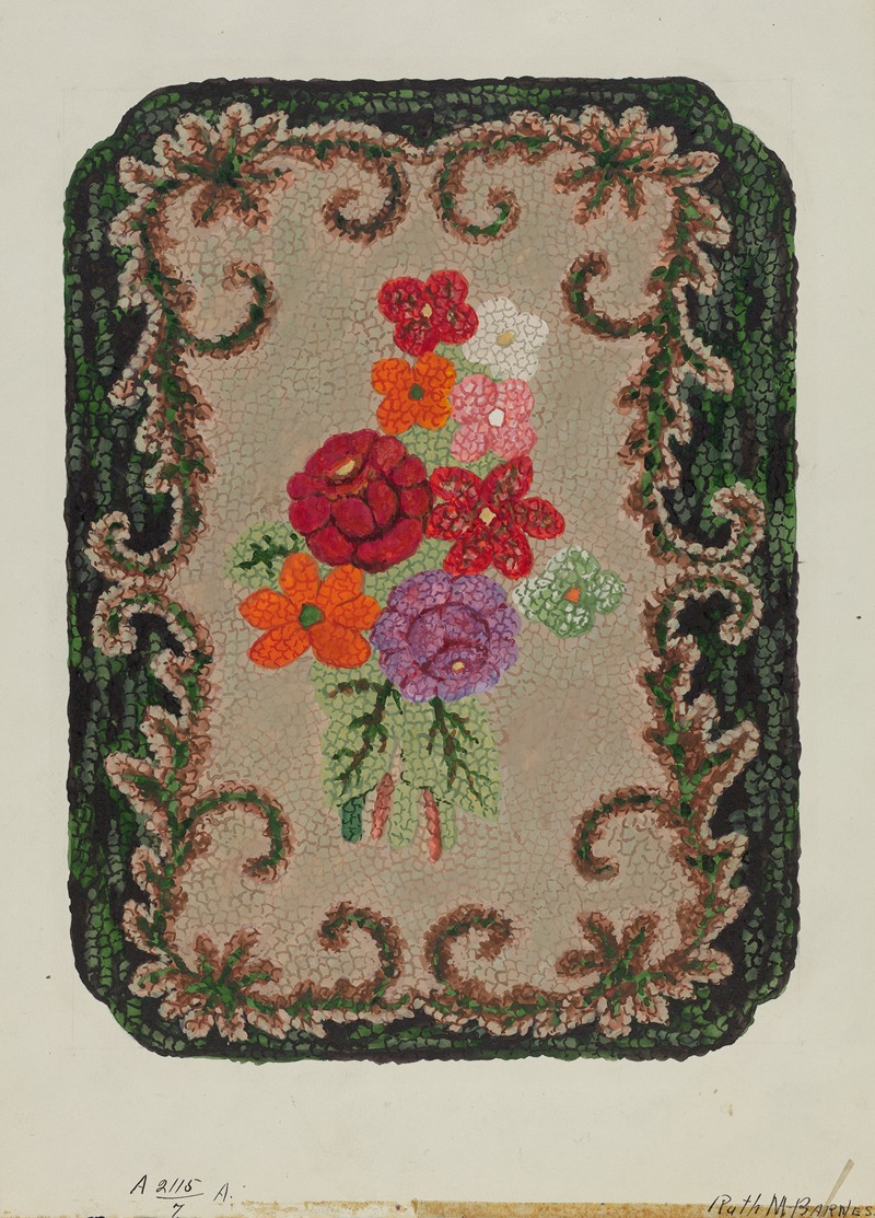 Ruth M. Barnes - Hooked Rug