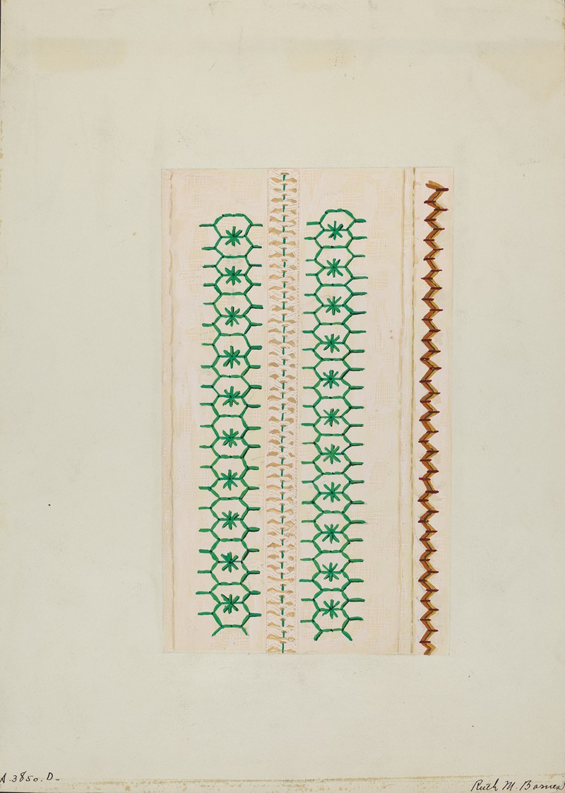 Ruth M. Barnes - Sampler (Stitching)