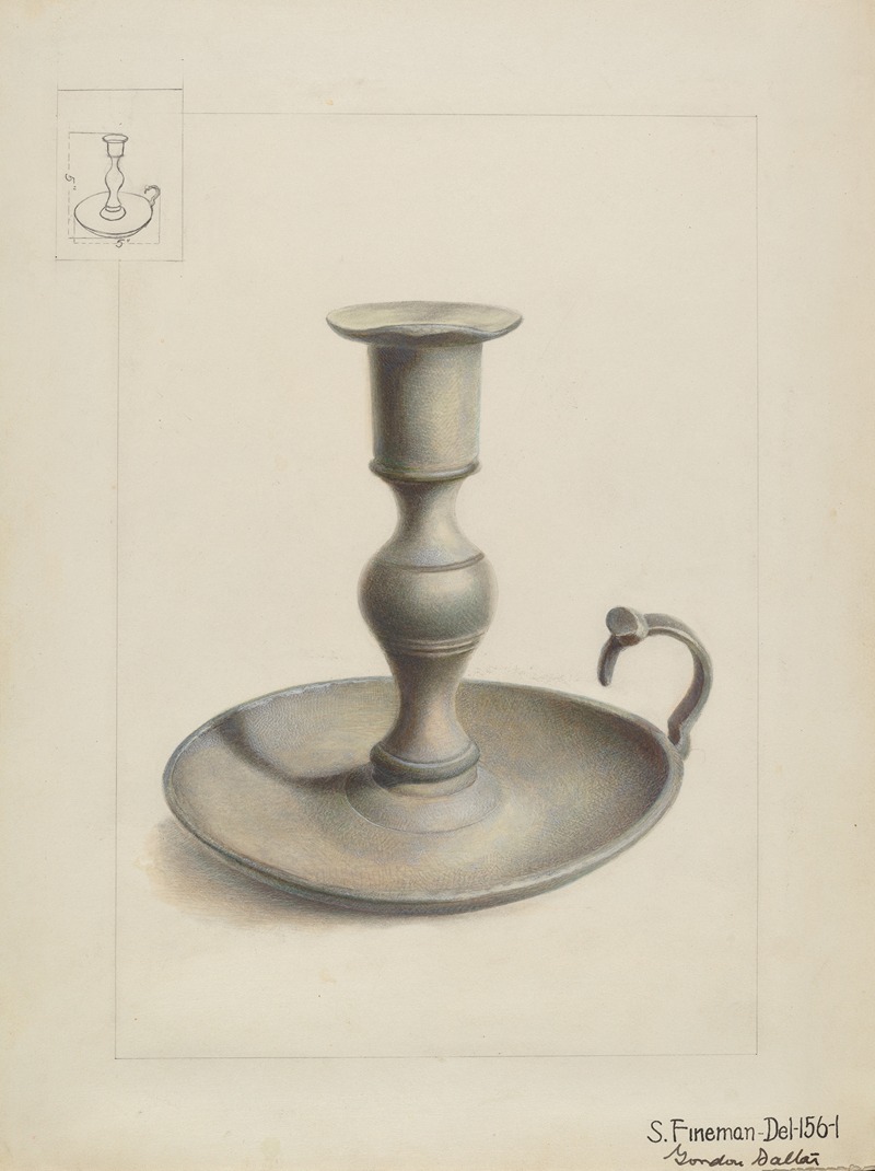 Samuel Fineman - Pewter Candle Holder