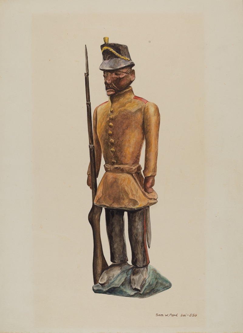 Samuel W. Ford - Carved Soldier