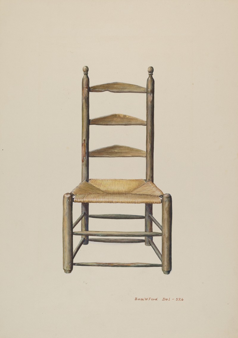 Samuel W. Ford - Pennsylvania Ladder Back Chair