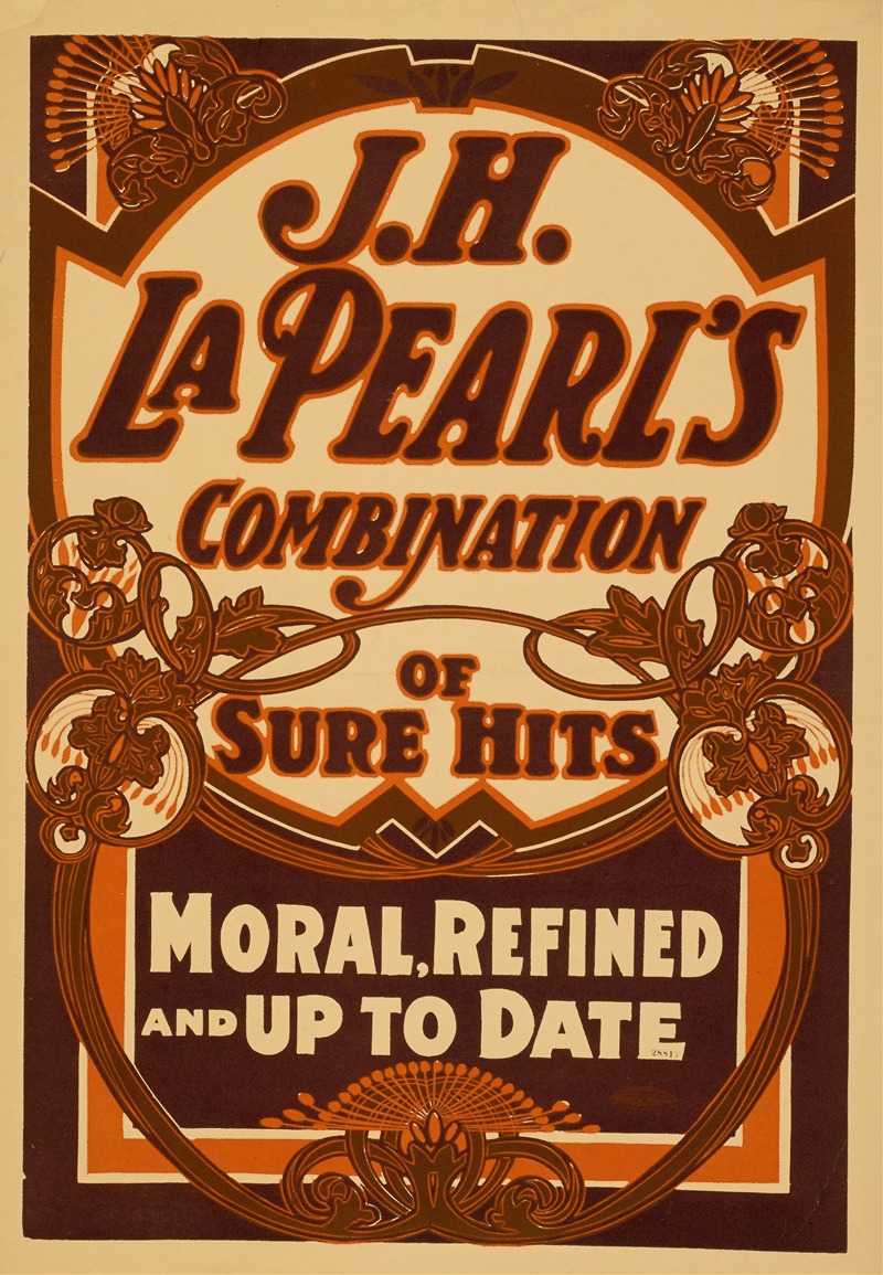 U.S. Printing Co. - J.H. La Pearl’s combination of sure hits moral, refined, and up to date.