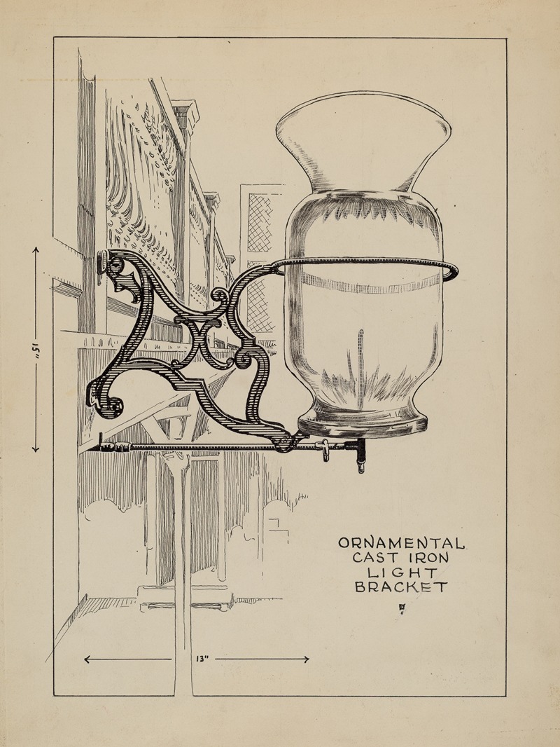 Thomas Byrne - Cast Iron Lamp Bracket