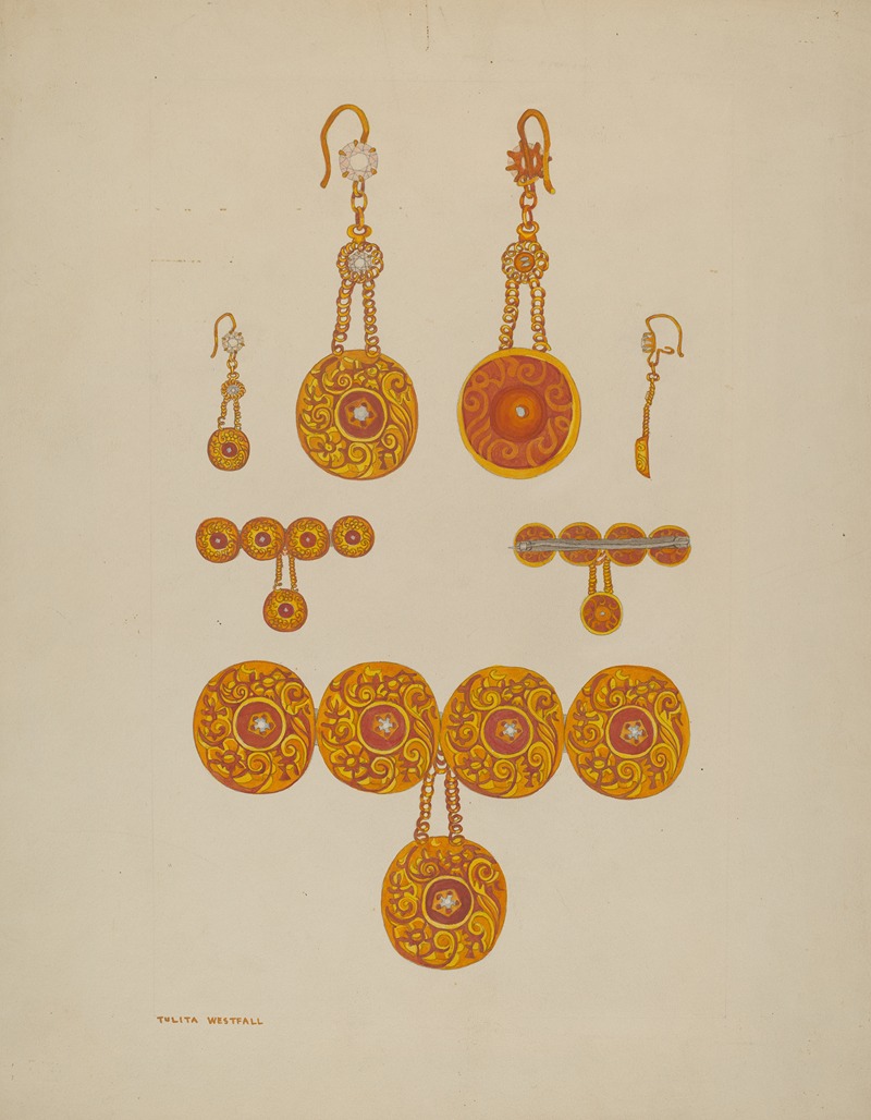 Tulita Westfall - Earrings and Brooch