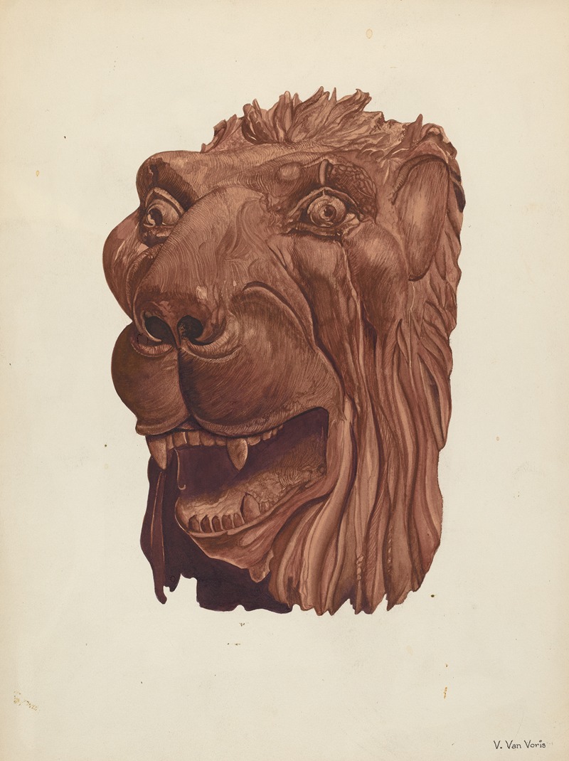 Vera Van Voris - Carved Lion’s Head