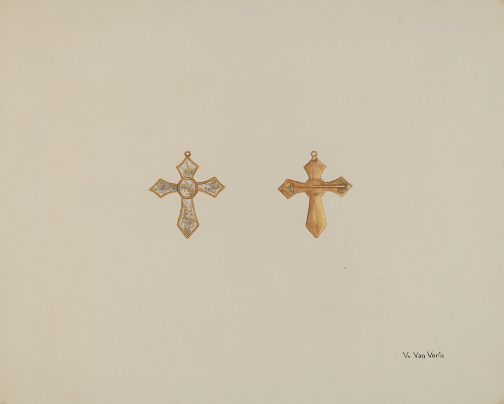 Vera Van Voris - Cross-shaped Pin