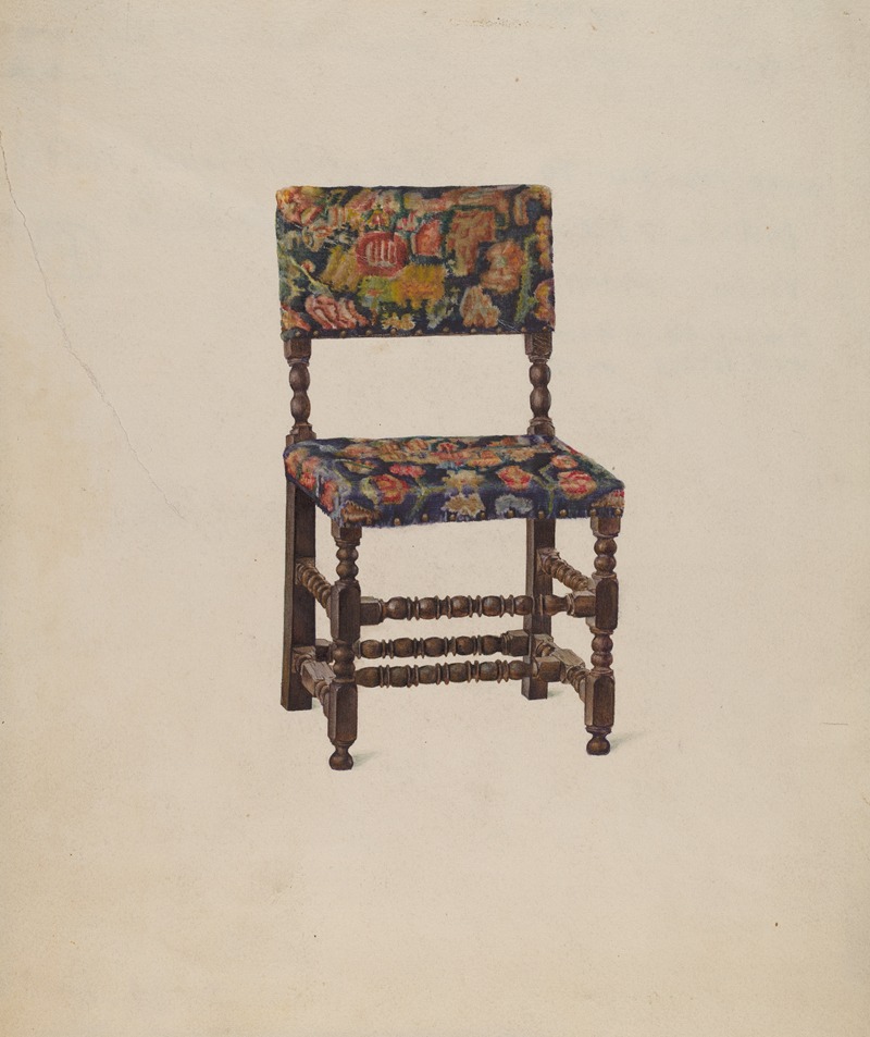 Victor F. Muollo - American Chair with Turkey Work