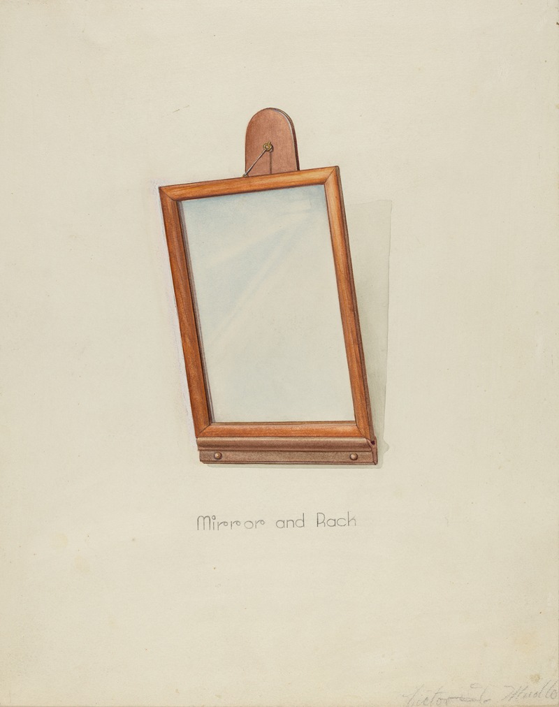 Victor F. Muollo - Shaker Looking Glass and Rack