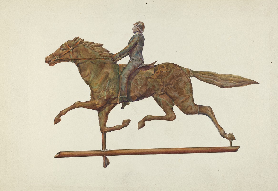 Victor F. Muollo - Weather Vane – Horse and Rider