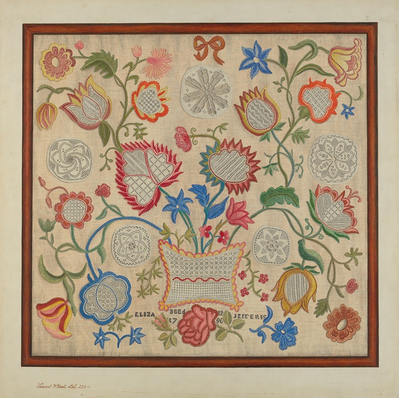 Vincent P. Rosel - Embroidered Sampler