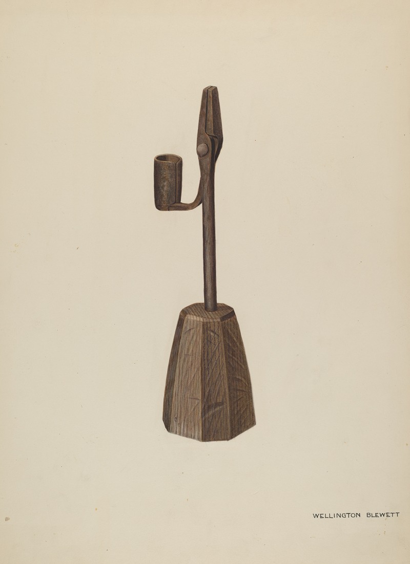 Wellington Blewett - Rush Holder with Candle Socket