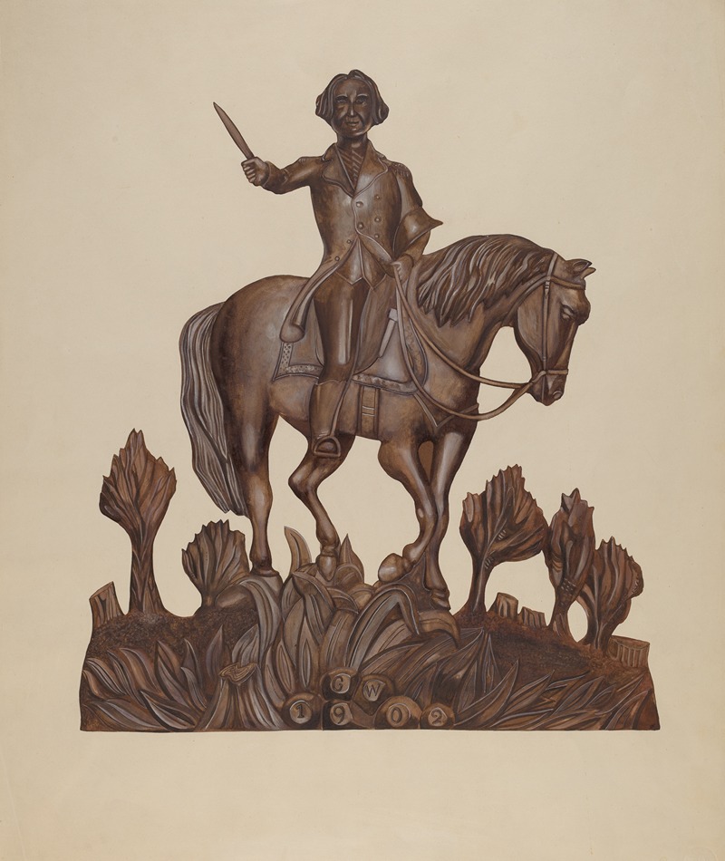 Wilbur M Rice - George Washington on Horseback