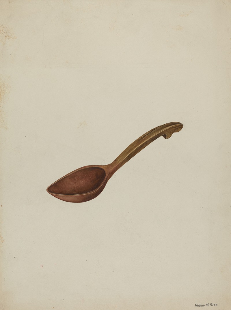 Wilbur M Rice - Oval Wooden Spoon