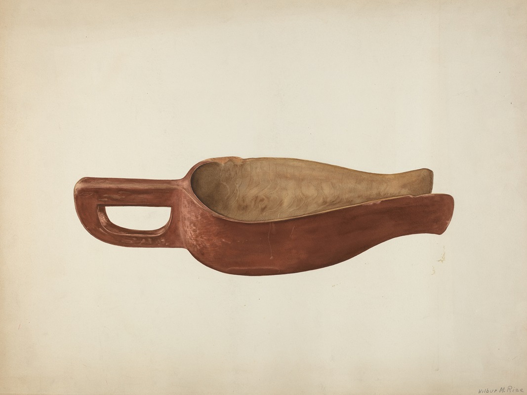 Wilbur M Rice - Wooden Meal Scoop