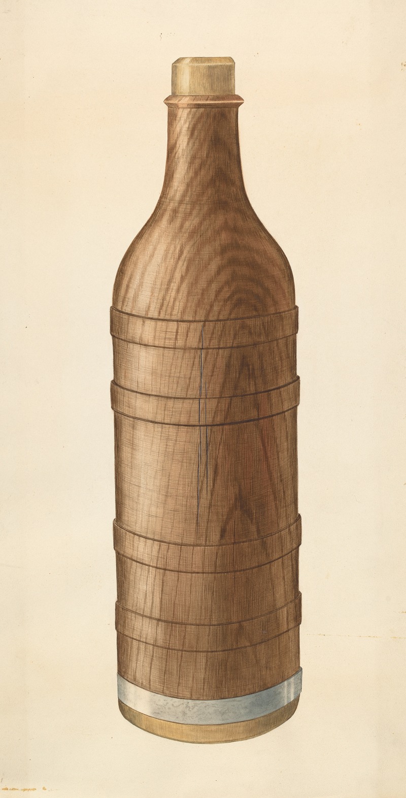 Wilbur M Rice - Wooden Wine Bottle