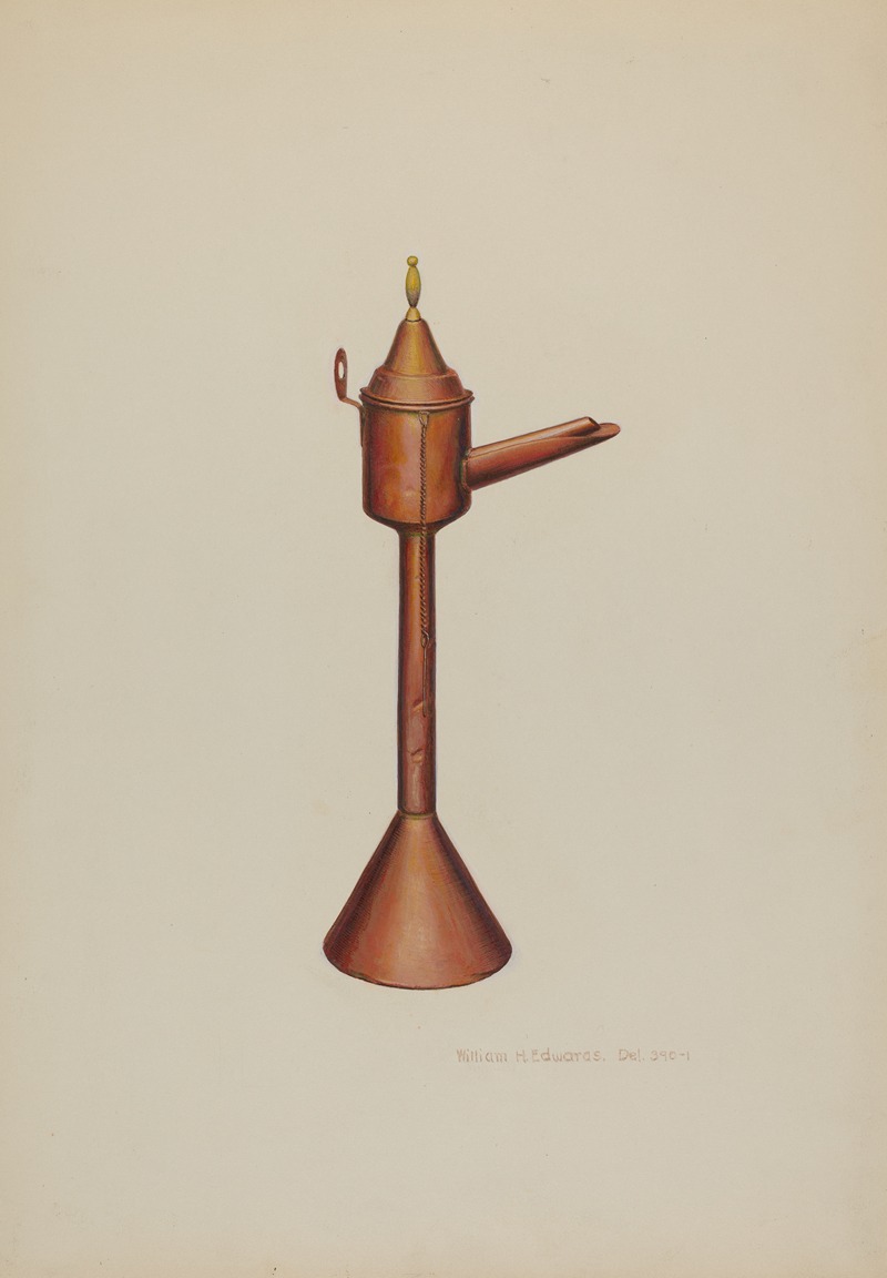 William H. Edwards - Whale Oil Lamp