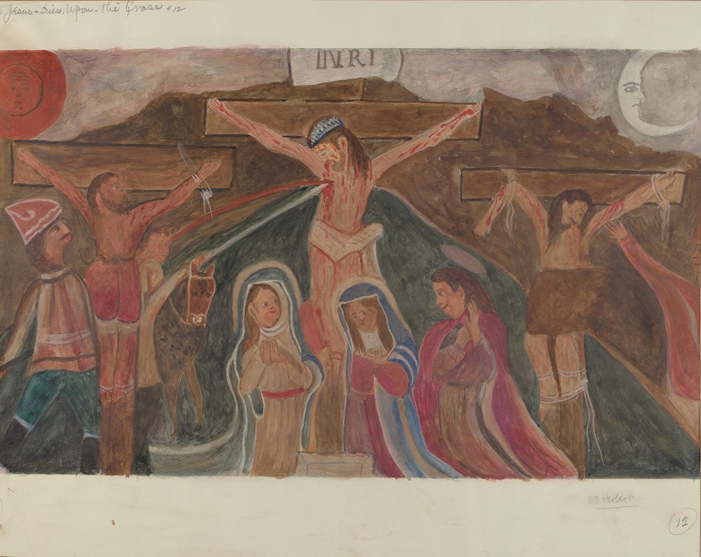 William Herbert - Station of the Cross No. 12 – Jesus Dies Upon the Cross