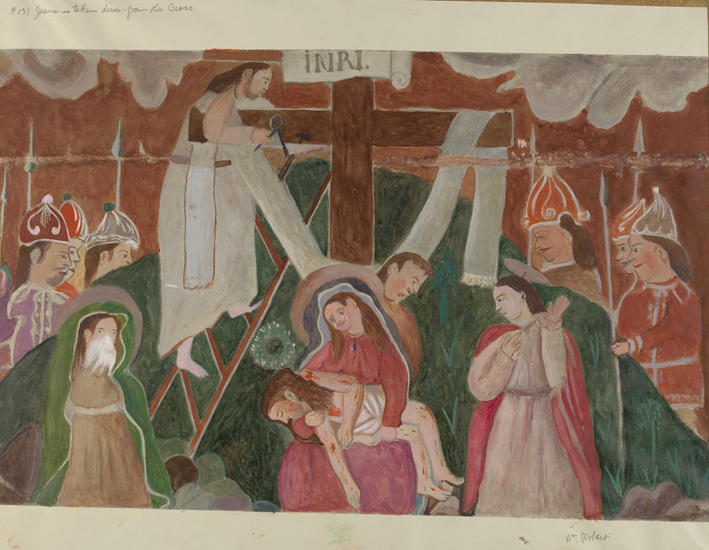 William Herbert - Station of the Cross No. 13 – Jesus is Taken Down from the Cross