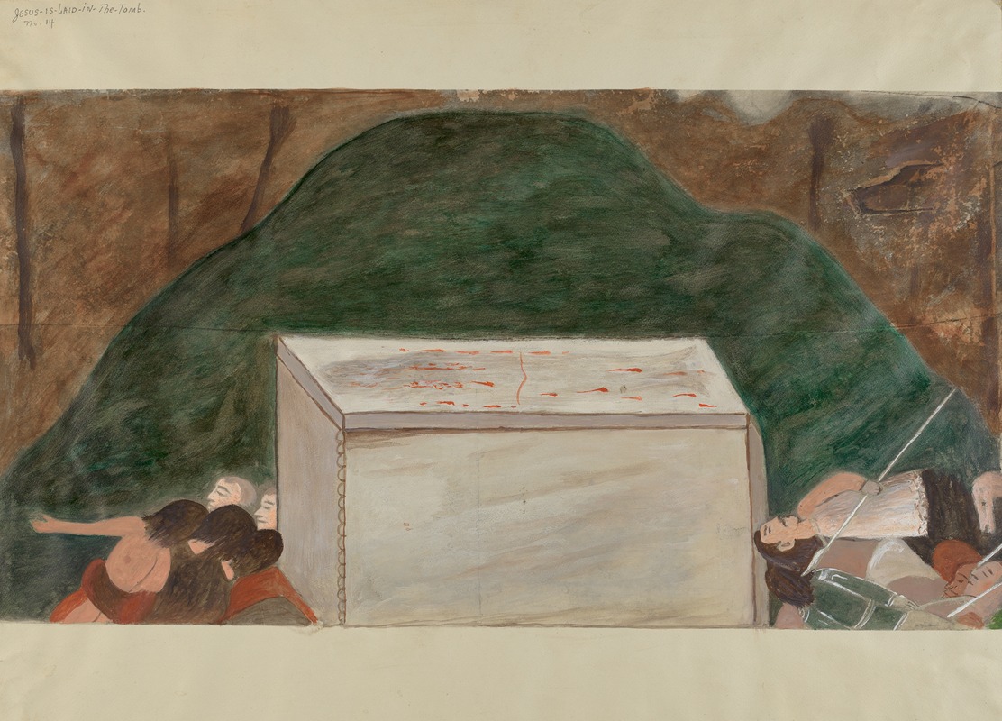 William Herbert - Station of the Cross No. 14 – Jesus is Laid in His Tomb