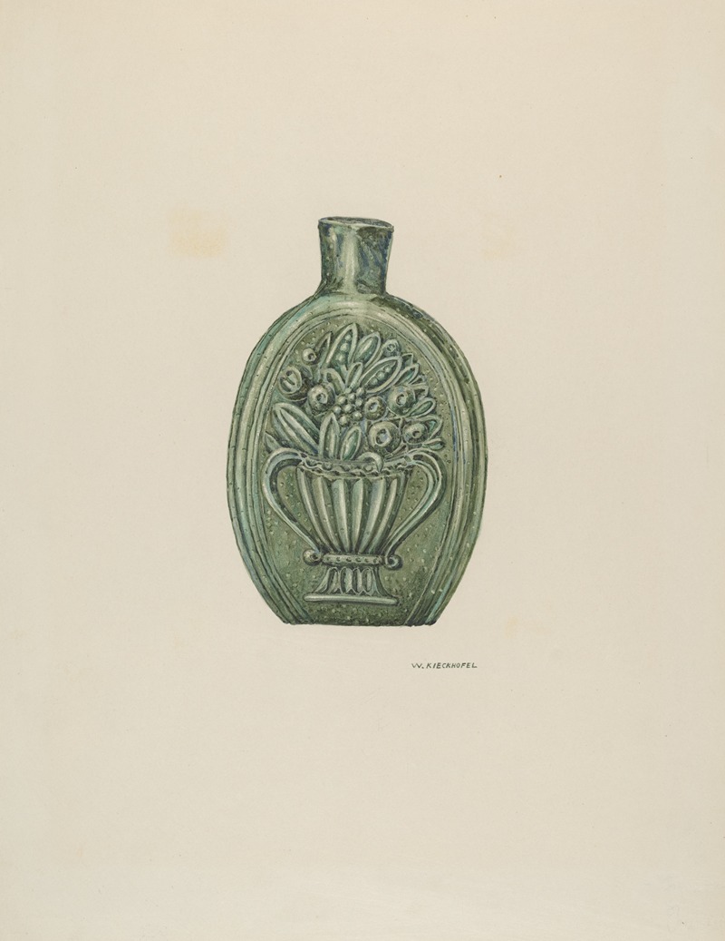 William Kieckhofel - American Glass Flask