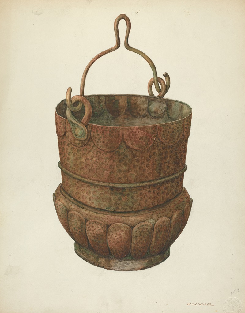 William Kieckhofel - Hammered-Copper Bucket