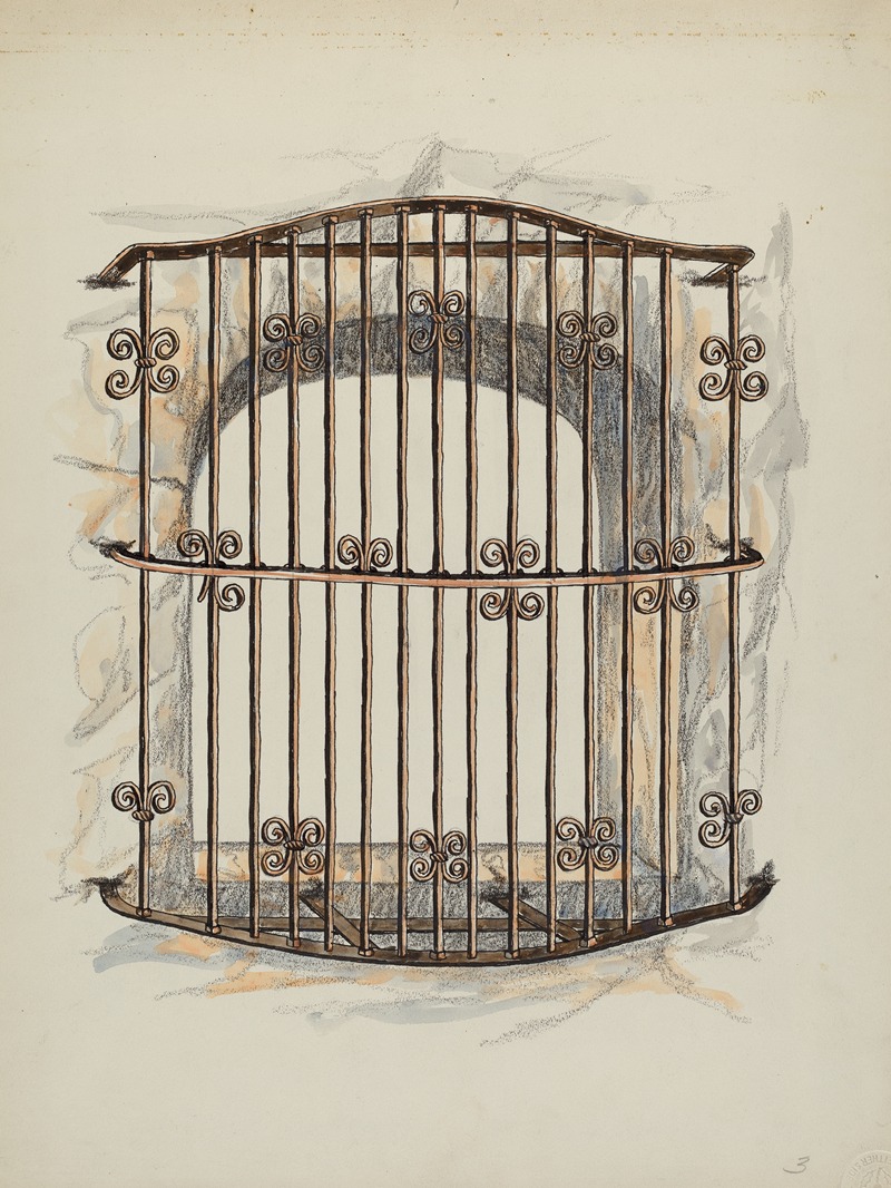 William Kieckhofel - Iron Grille at Window (a Restoration)