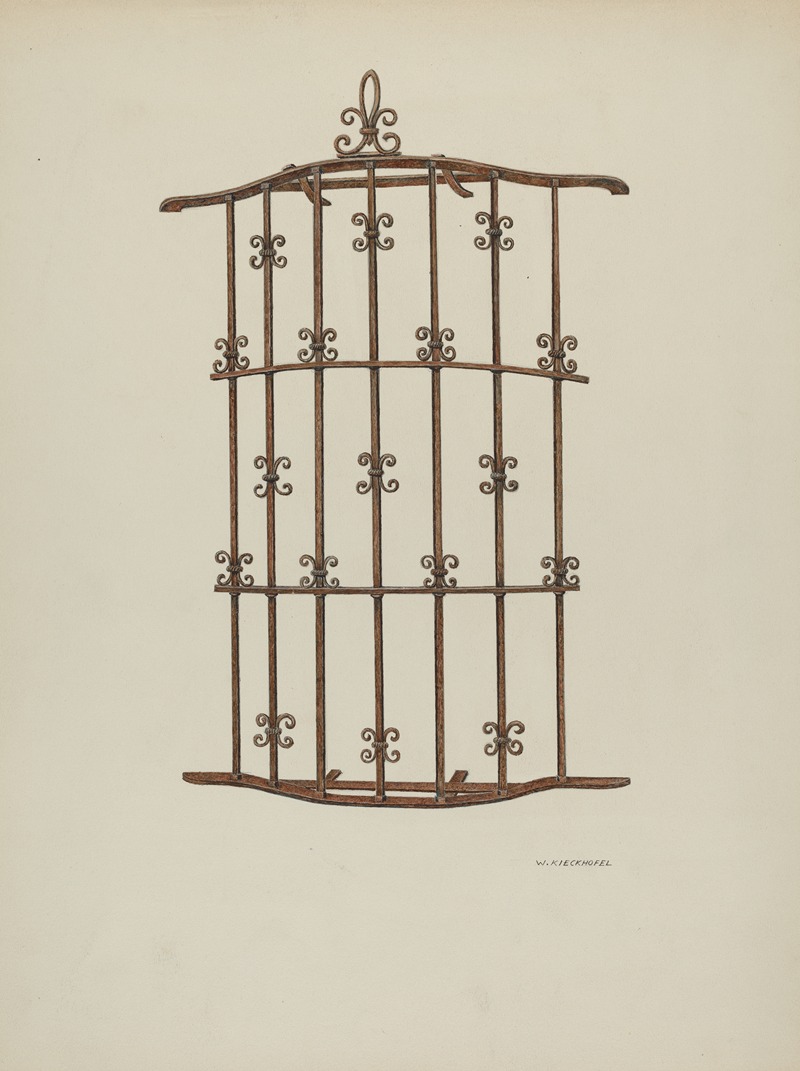 William Kieckhofel - Iron Grille at Window