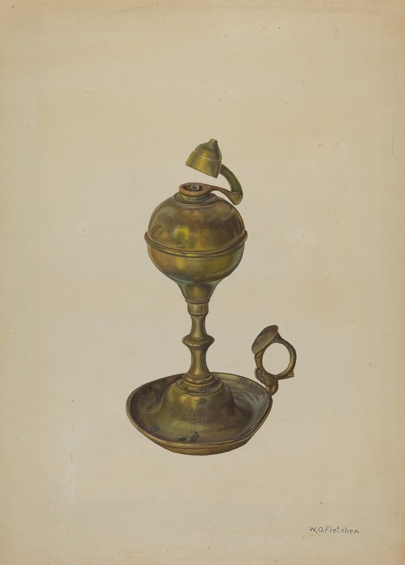 William O. Fletcher - Brass Lamp