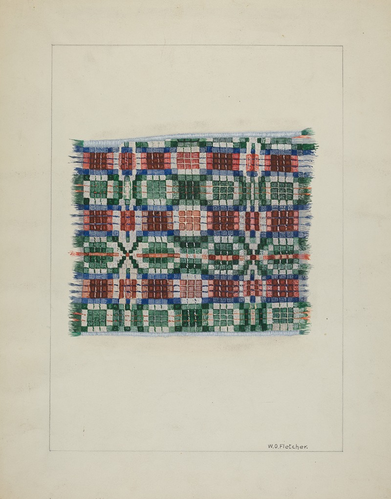 William O. Fletcher - Handwoven Coverlet