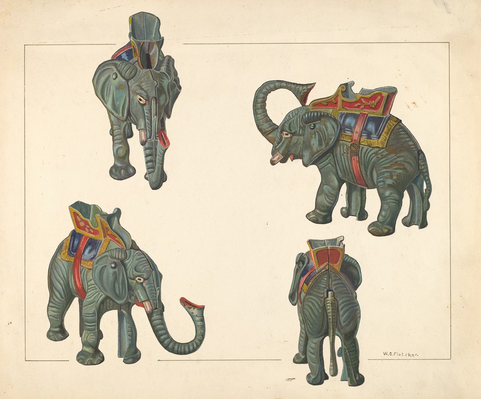 William O. Fletcher - Toy Bank – Elephant