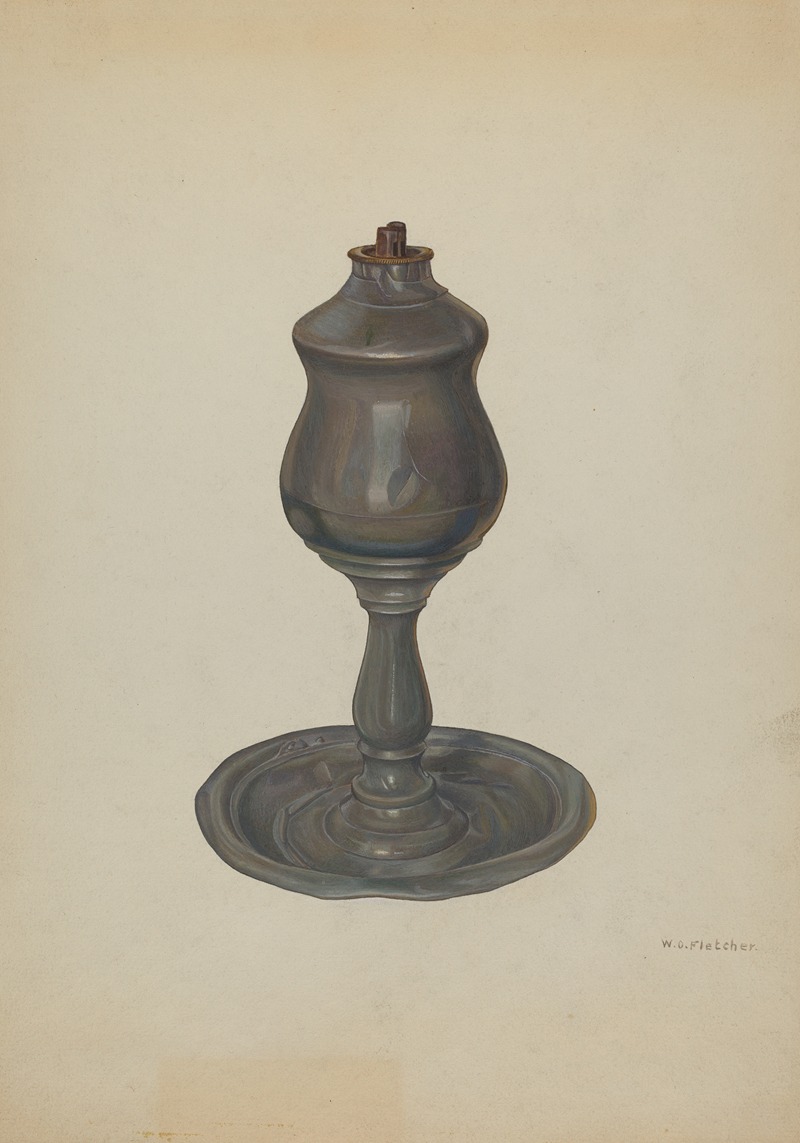 William O. Fletcher - Whale Oil Lamp