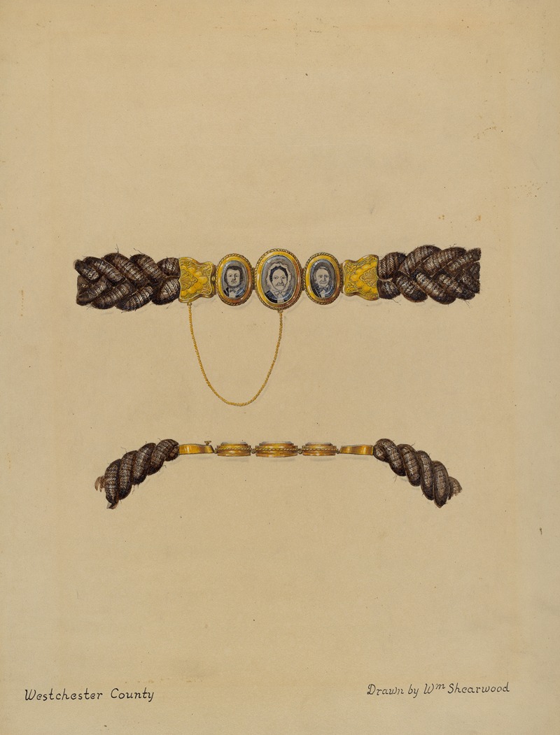 William P. Shearwood - Hair Brooch and Bracelet