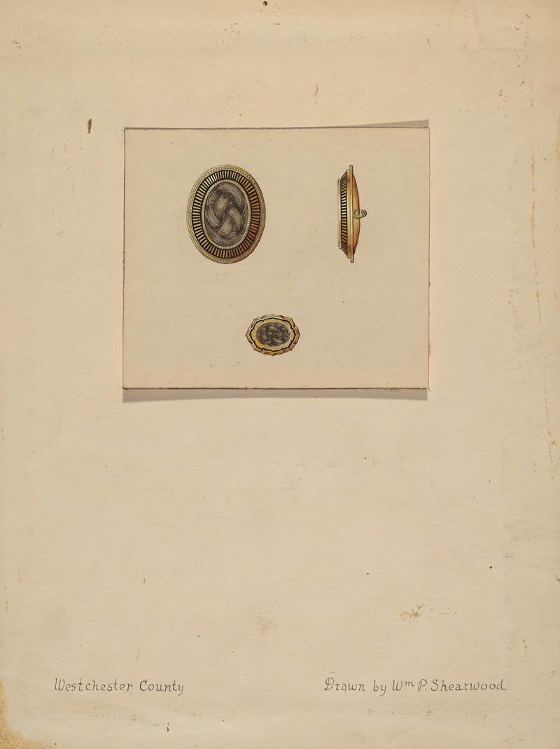 William P. Shearwood - Hair Brooch and Ring