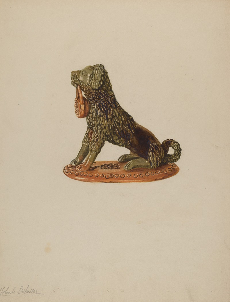 Yolande Delasser - Statuette of a Dog