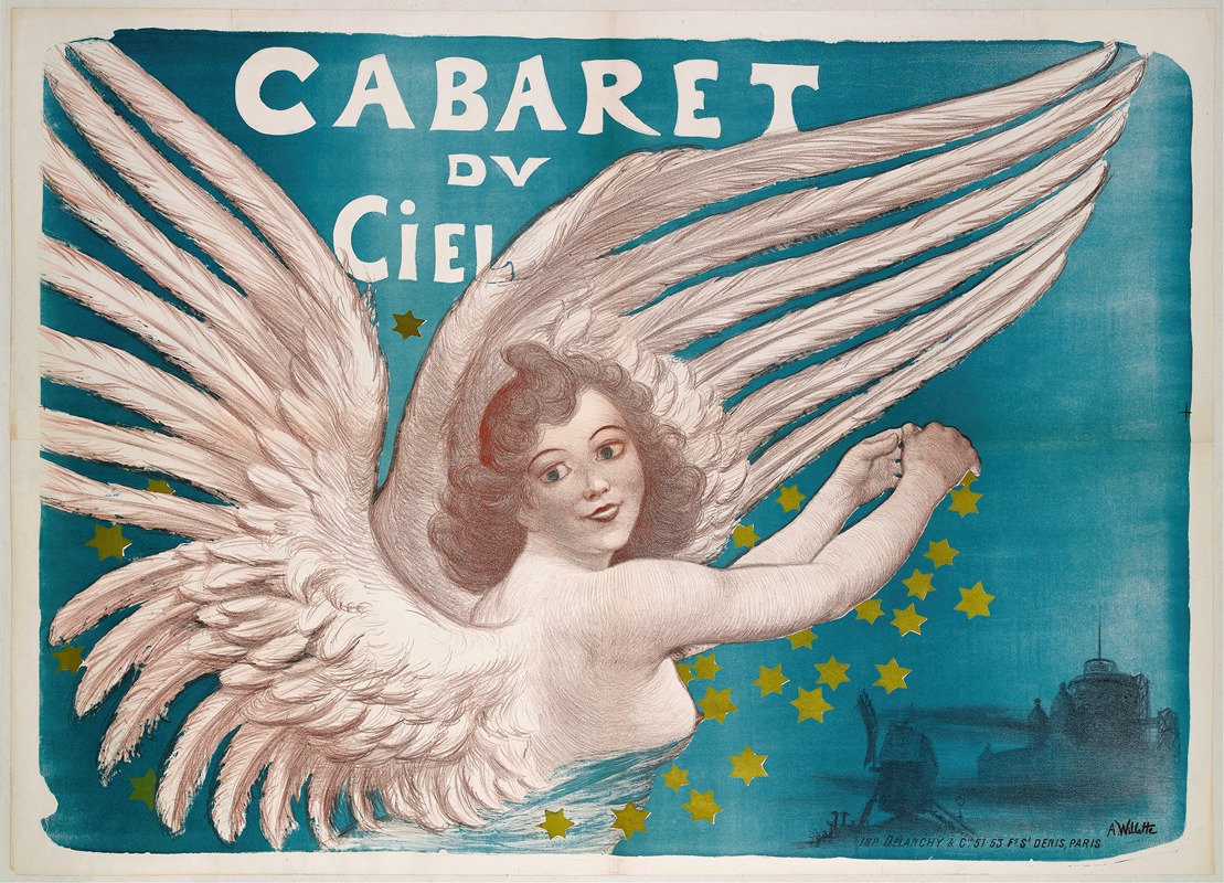 Adolphe Léon Willette - Cabaret Du Ciel