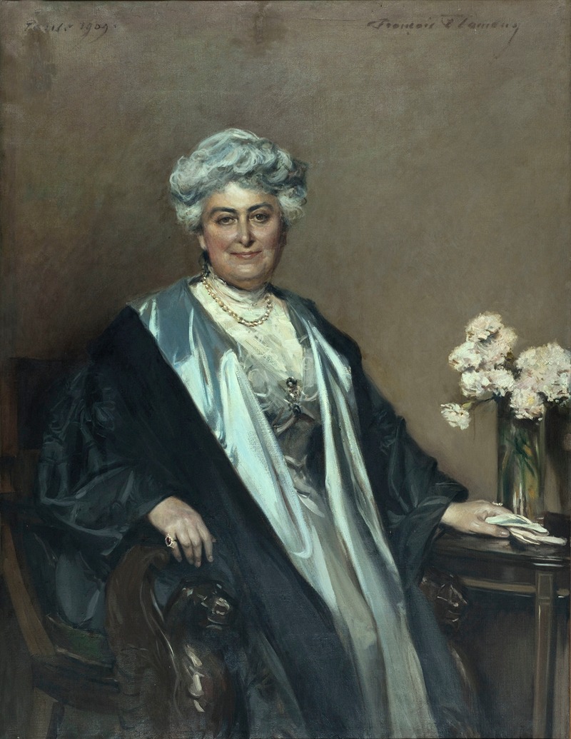 François Flameng - Portrait de Madame Soyer