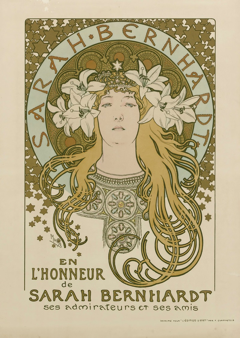 Alphonse Mucha - En l’honneur de Sarah Bernhardt – ses admirateurs et ses amis