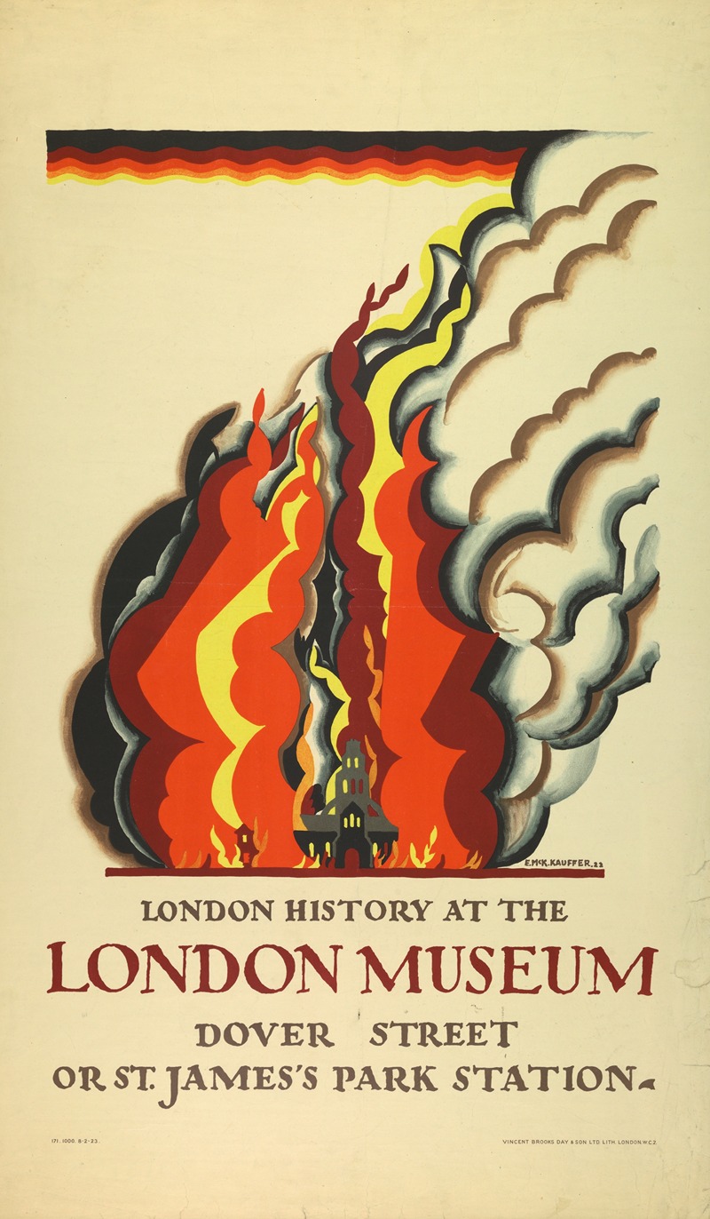 Edward McKnight Kauffer - London History at the London Museum, for London Underground