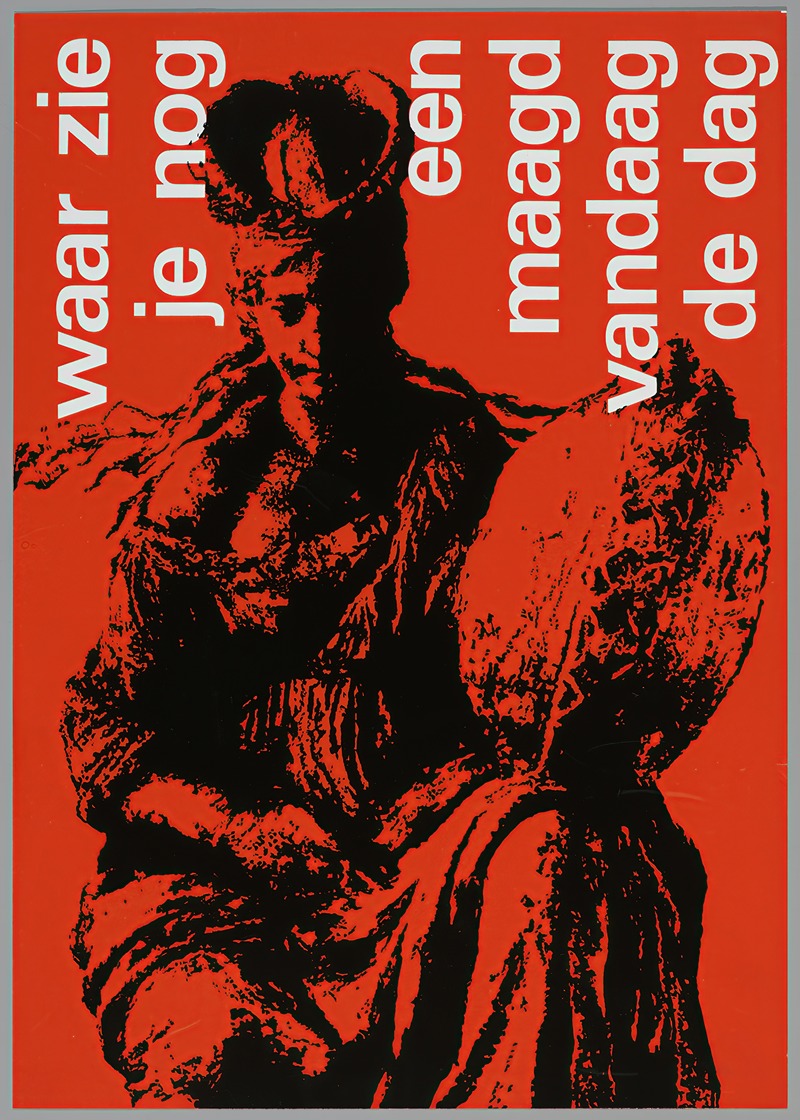 Jan Wagener - proefdruk voor affiche voor tentoonstelling De Stedemaagd