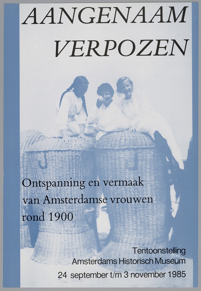 Marijke Naber - affiche voor tentoonstelling Aangenaam verpozen