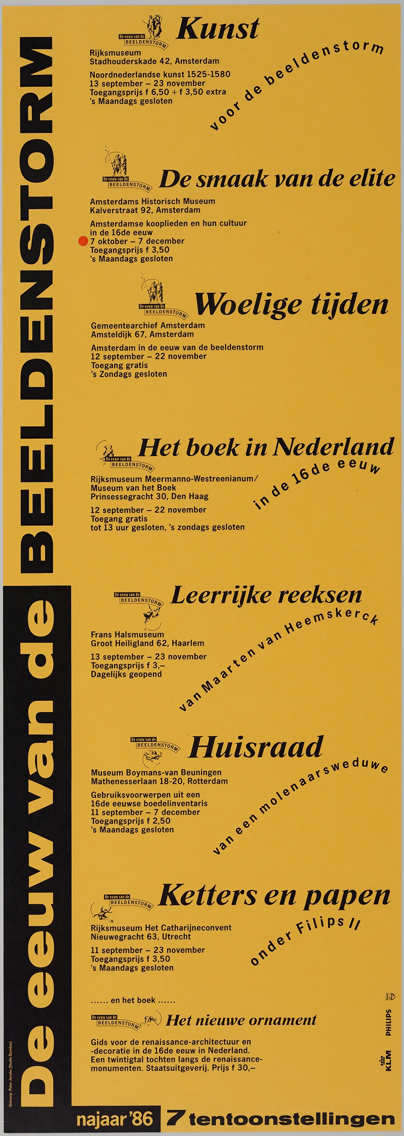 Peter Jacobs - affiche voor 7 tentoonstellingen