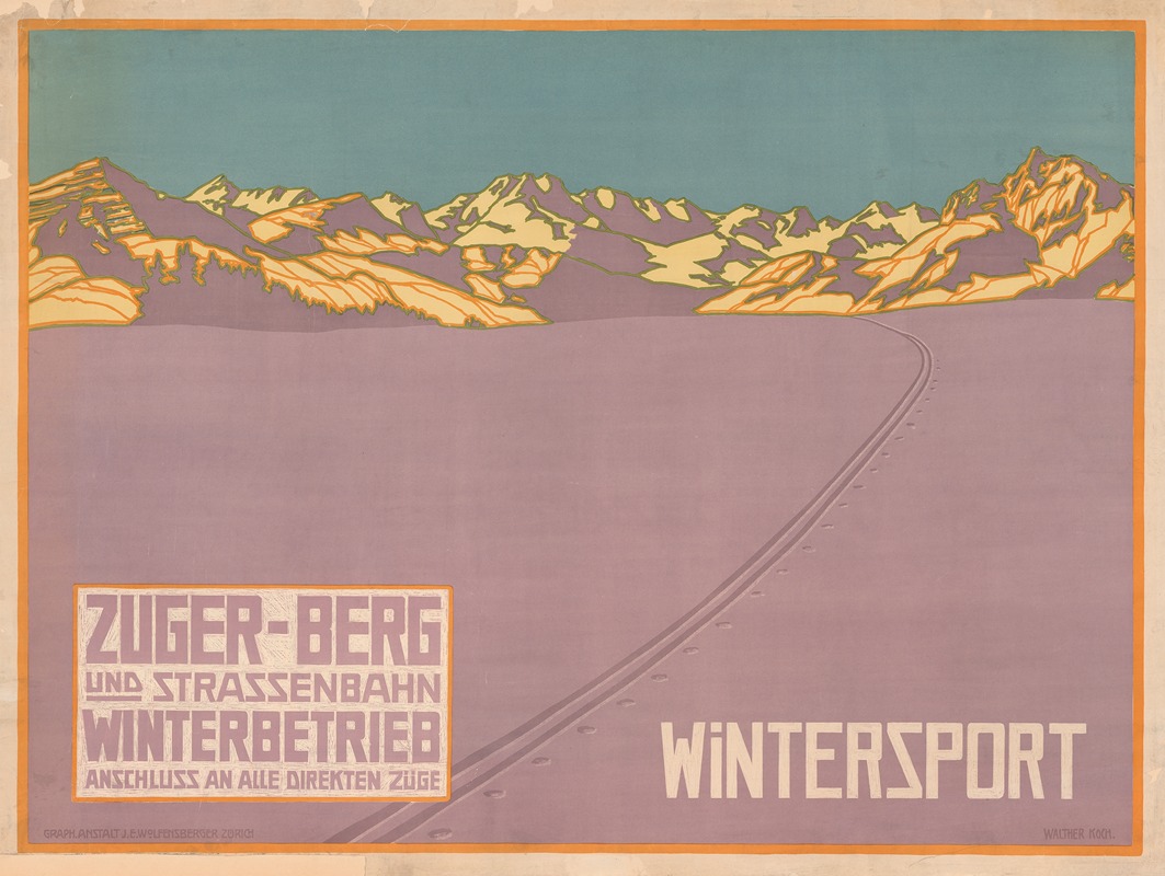 Walther Koch - Zuger-Berg und Strassenbahn, Wintersport