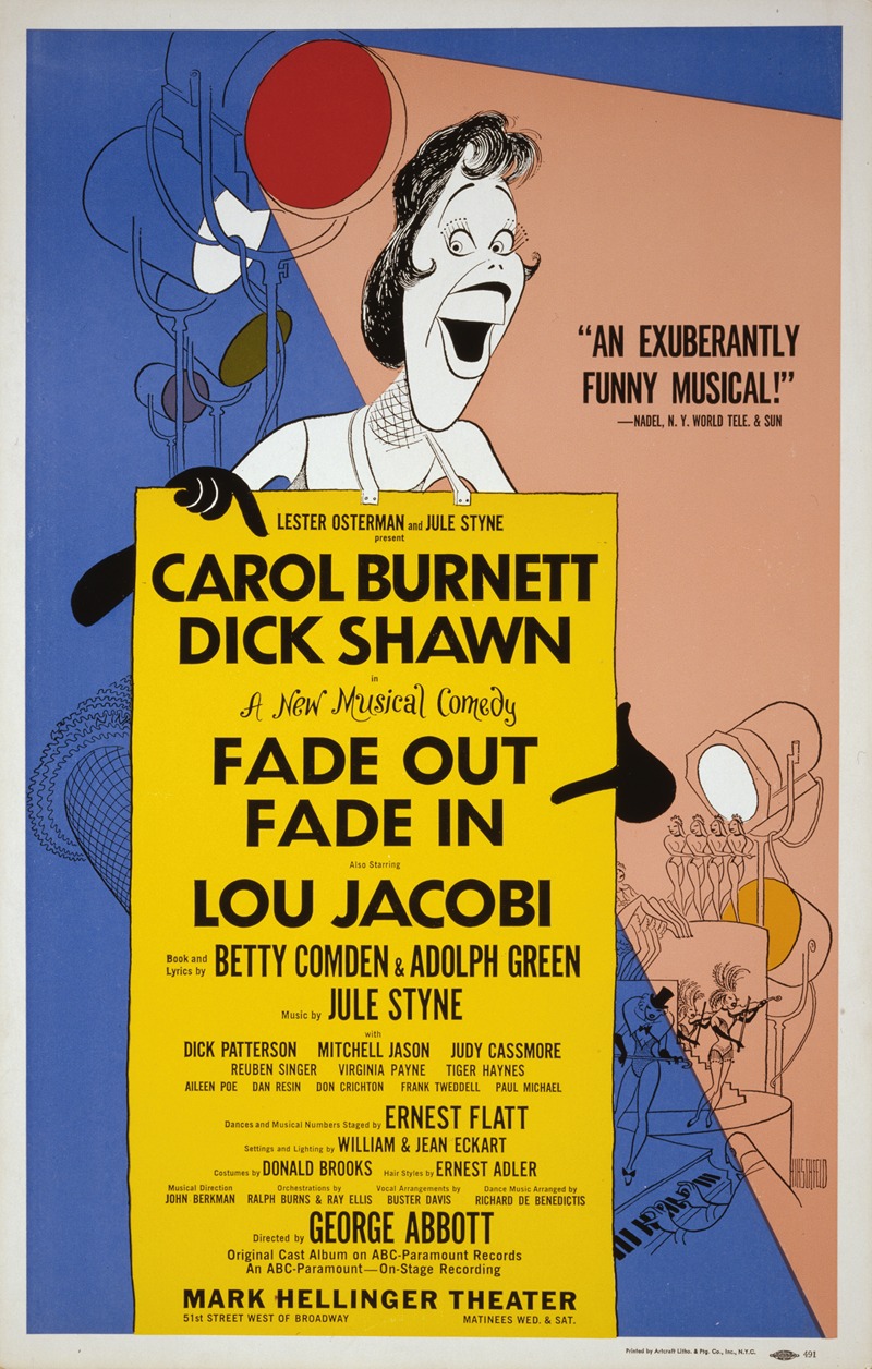 Al Hirschfeld - Carol Burnett, Dick Shawn … Fade out, fade in