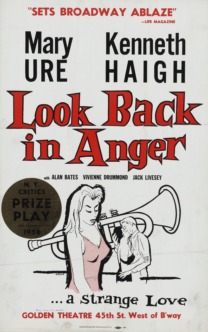 Artcraft Lithograph - Look back in anger