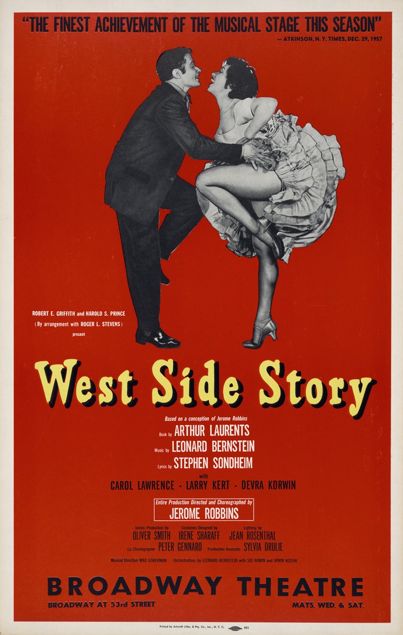 Artcraft Lithograph - West side story