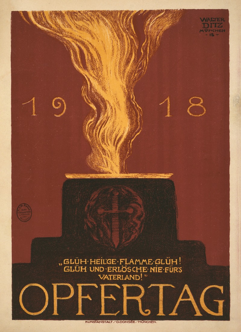 Walter Ditz - 1918 Opfertag